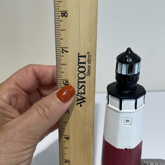 Geo Z Lefton Montauk Lighthouse Figurine Musical Ebb Tide 01425 Vintage 1994 - Picture 9 of 11